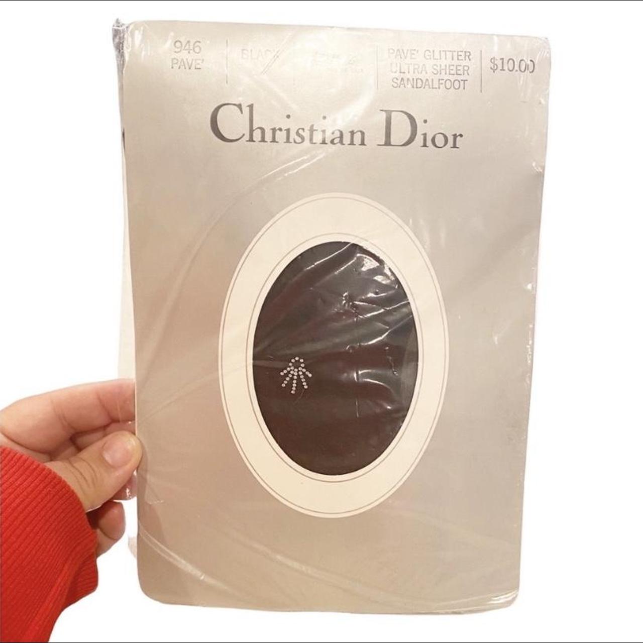 Christian Dior Black Sheer Stockings