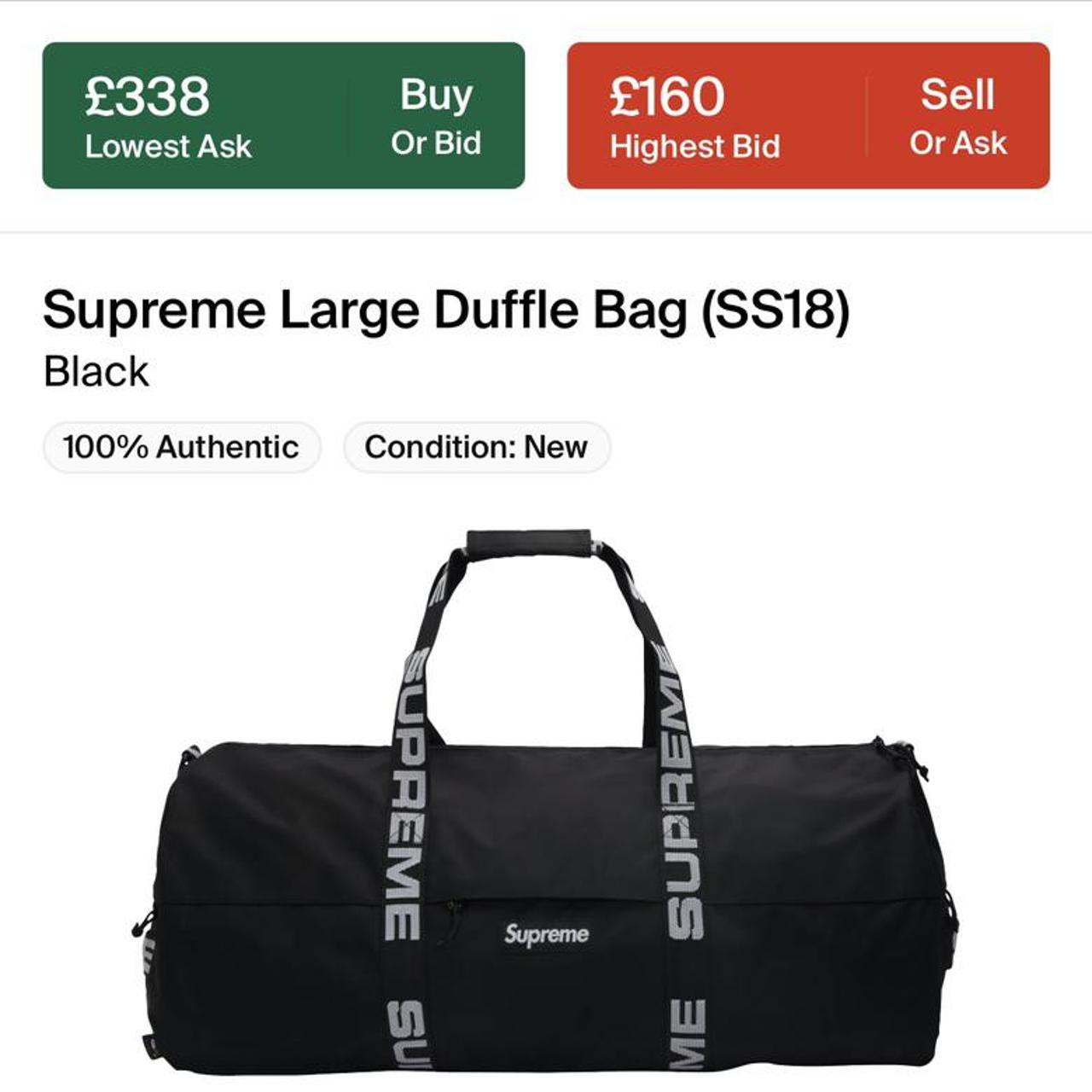 Buy Supreme Large Duffle Bag SS 18 - Stadium Goods