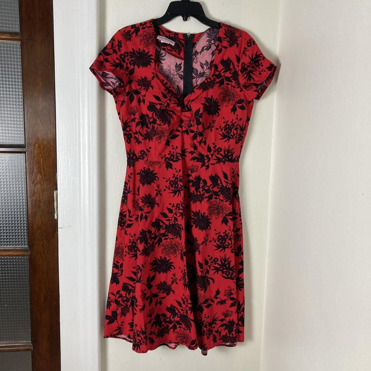 Product Image 1 - Red & Black Floral Retro