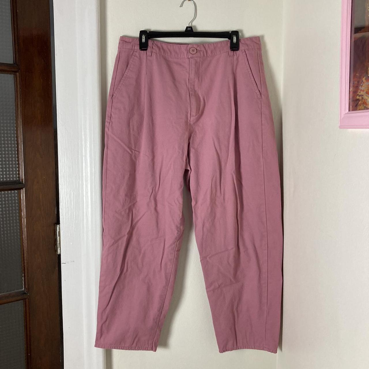 Bright Mauve Pink High Waisted Pants from Princess... - Depop