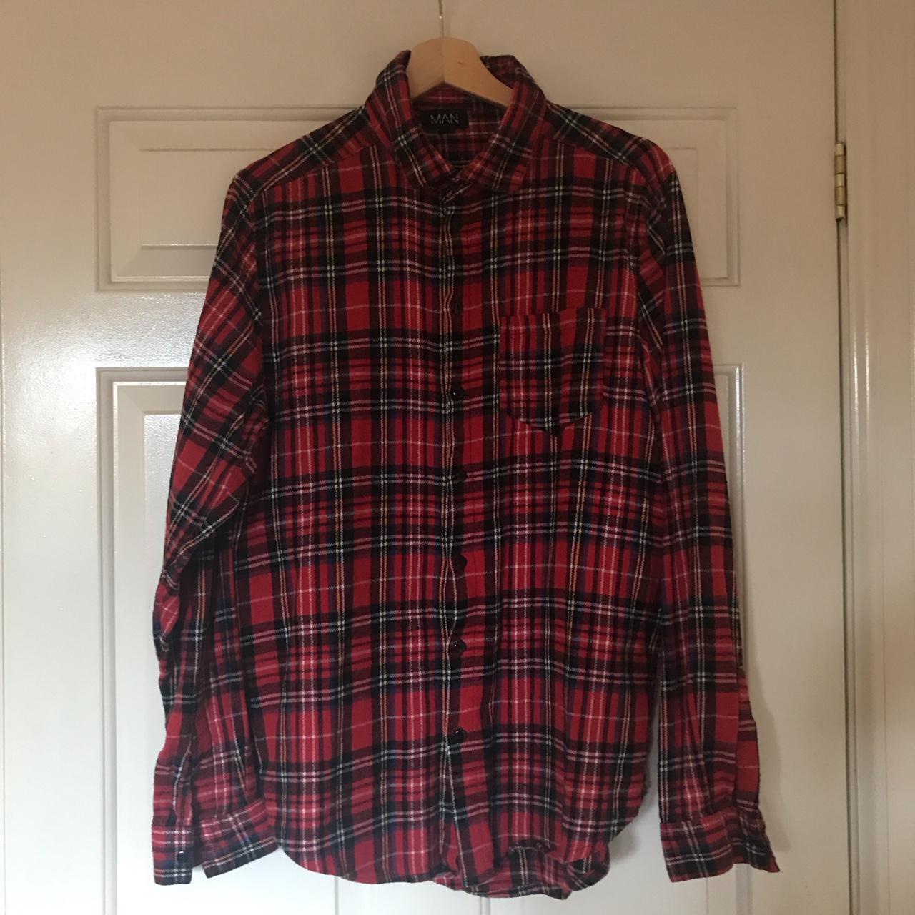 Boohoo Men's Red Shirt | Depop