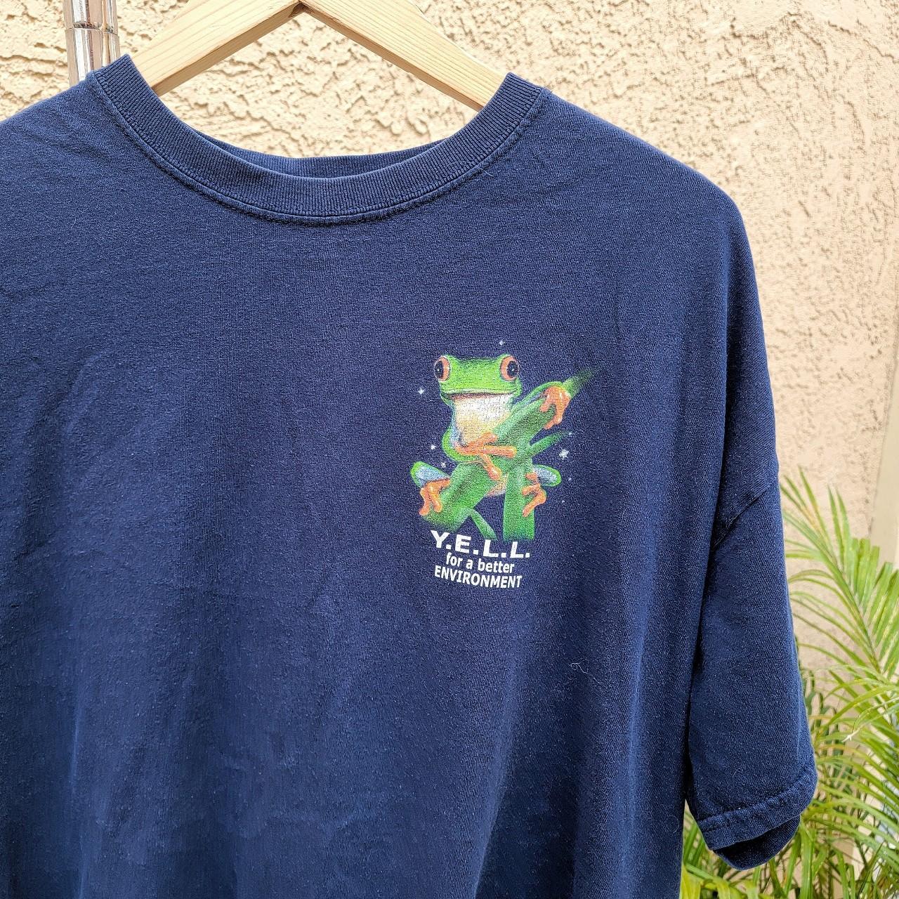 Vintage Y2k EARTH DAY Frog Animal Nature T... - Depop