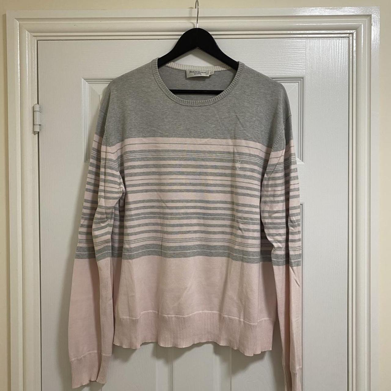 Yves Saint Laurent Jumper Vintage Designer YSL Grey... - Depop