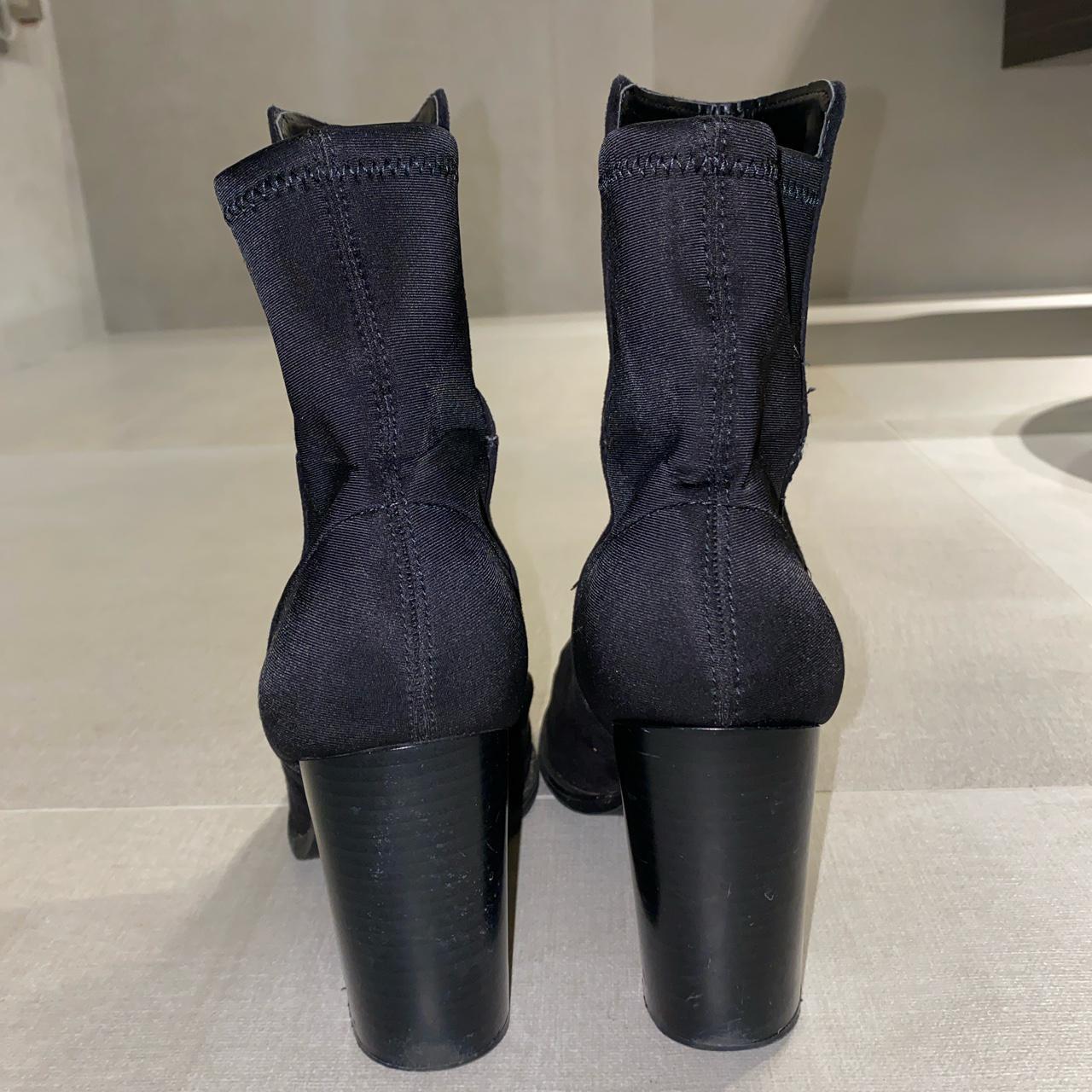 Black suede effect boots from Primark. Size 5. Good... Depop