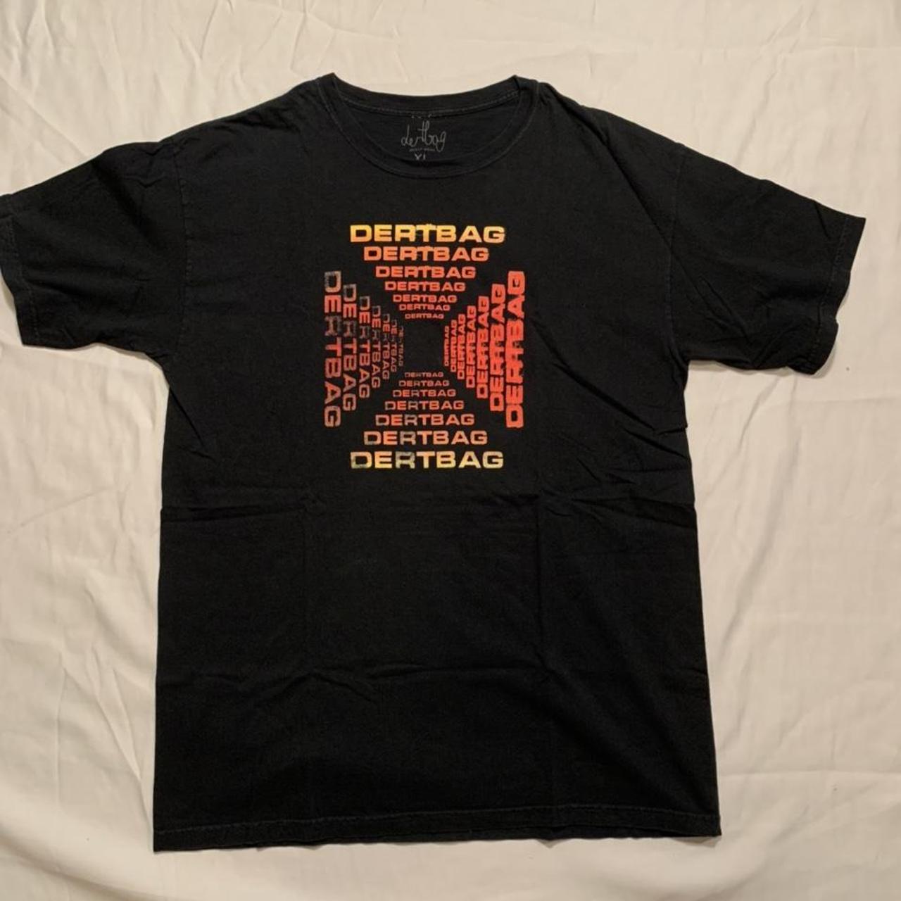 Dertbag Men's Black and Red T-shirt