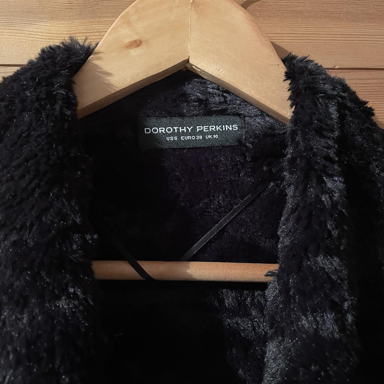 Dorothy perkins black fur jacket best sale