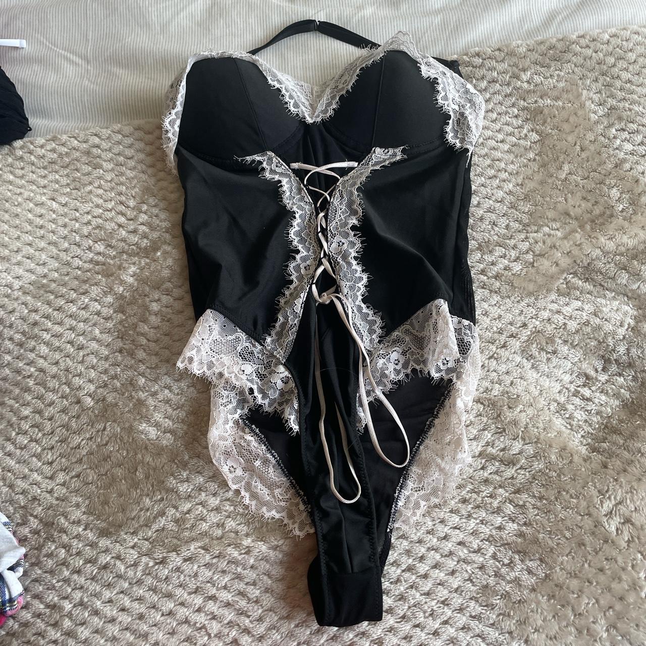 Ann Summers Womens Black And White Fancy Dress Depop