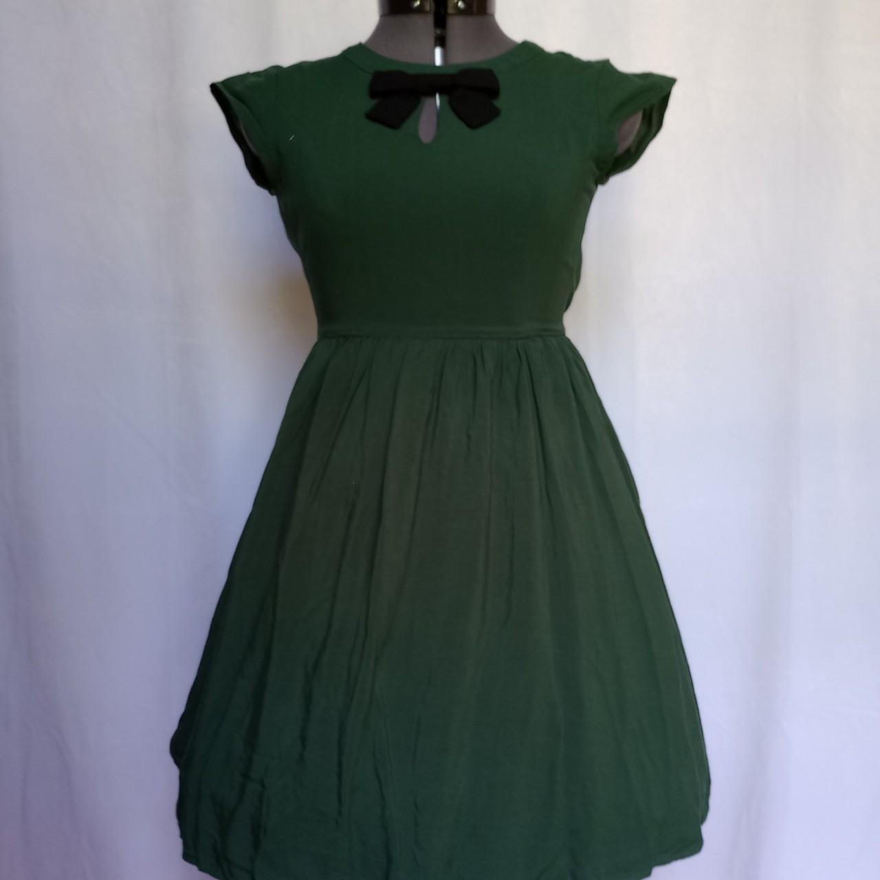Adorable modcloth retro style forest green babydoll... Depop