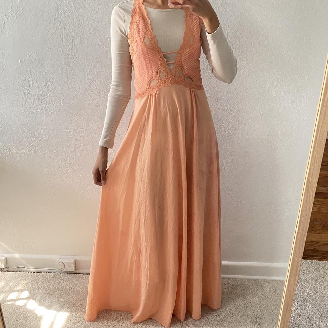 vintage orange slip dress 🧡 looks like it... Depop
