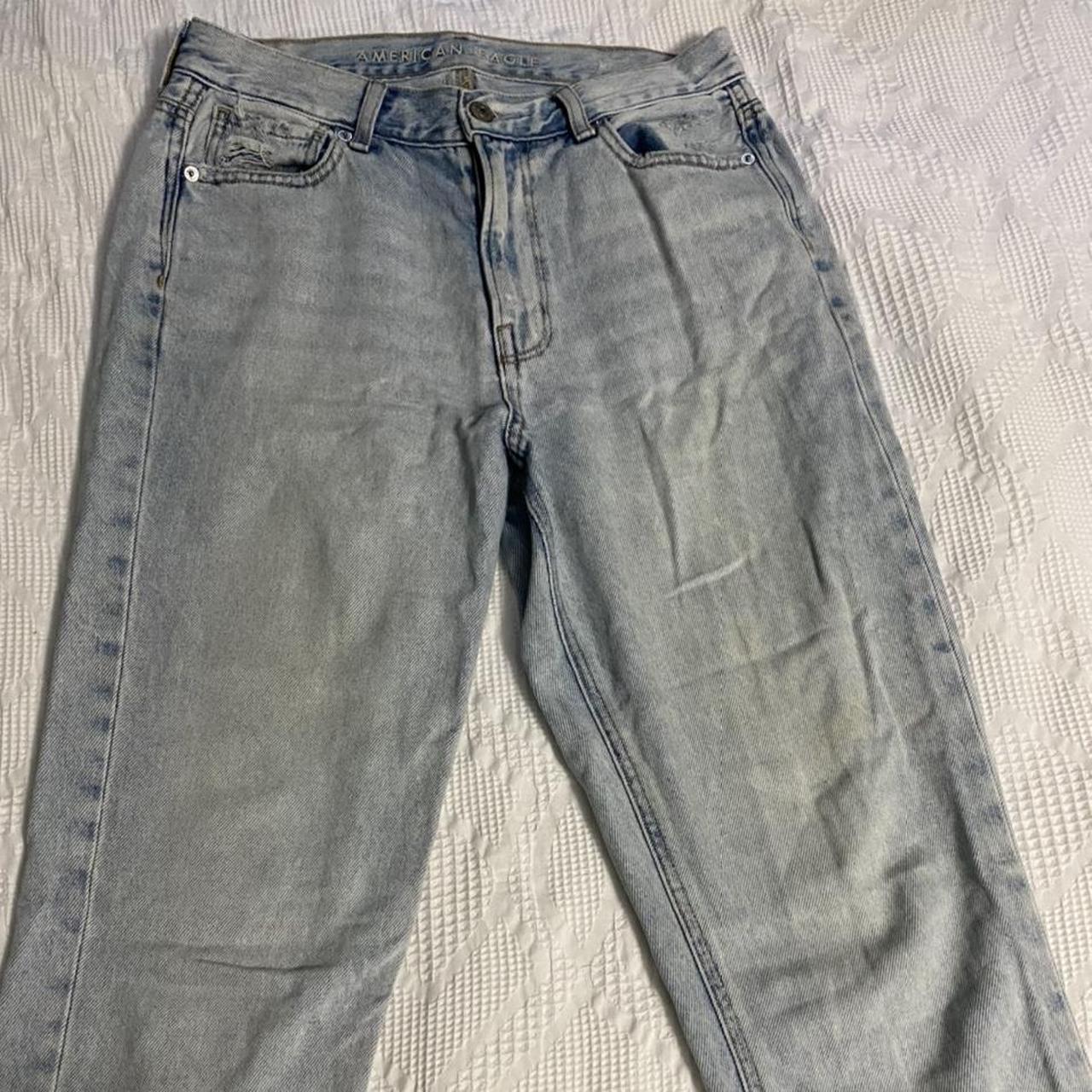 american eagle high waisted mom jeans long... - Depop