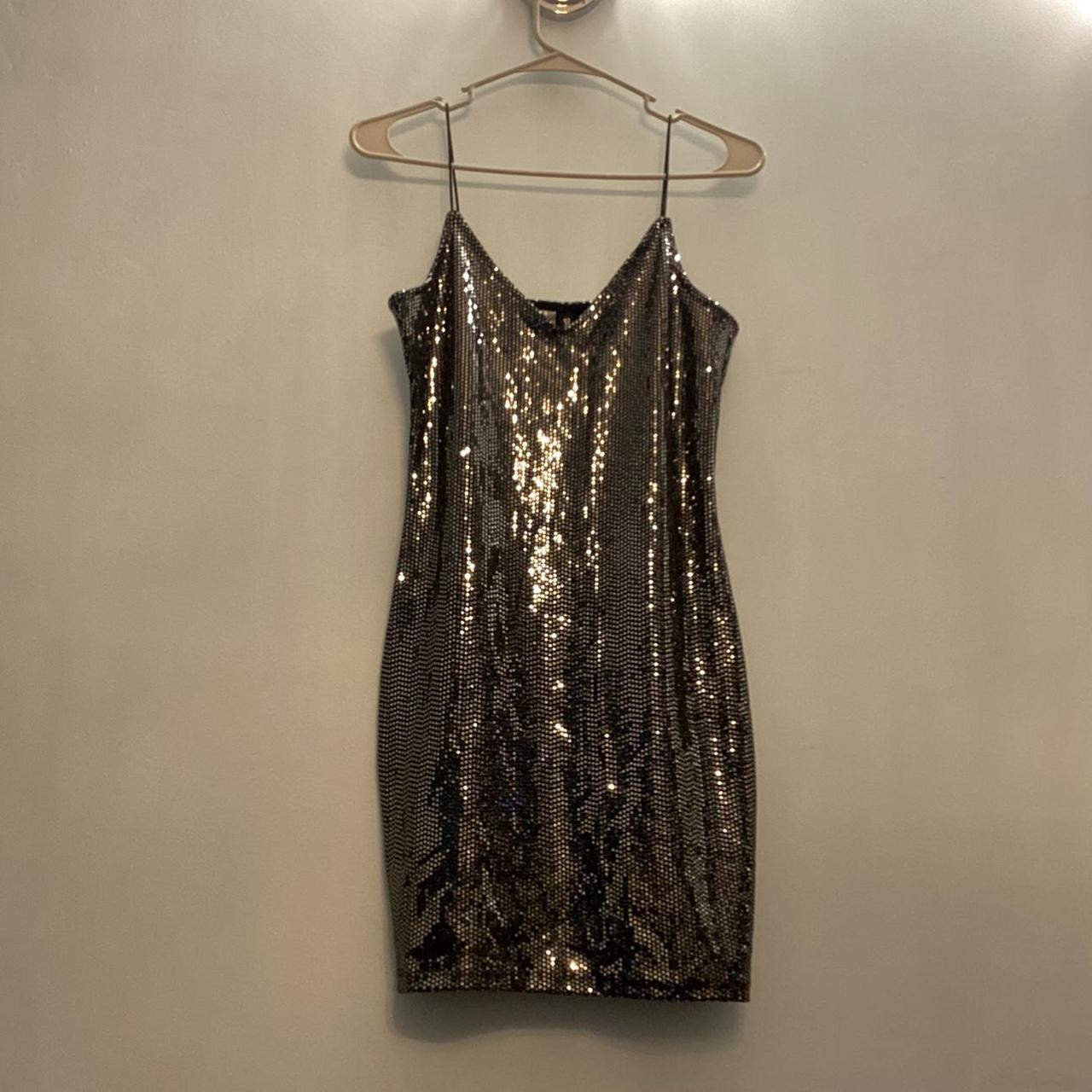 h&m bodycon dress sparkly :^) never worn! size:... - Depop