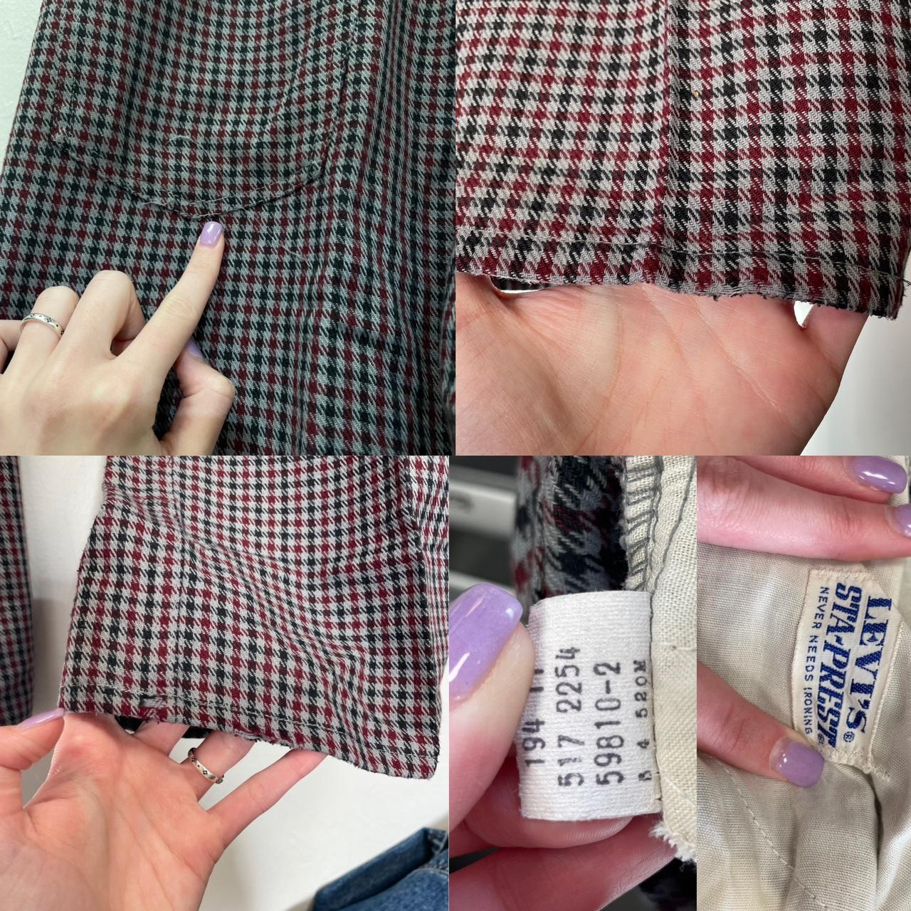 Vintage 1970's 517 Levi's Sta-Prest Houndstooth... - Depop