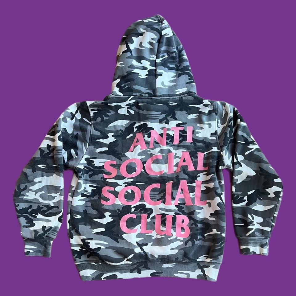 Anti Social Social Club Camo Hoodie Missing Depop