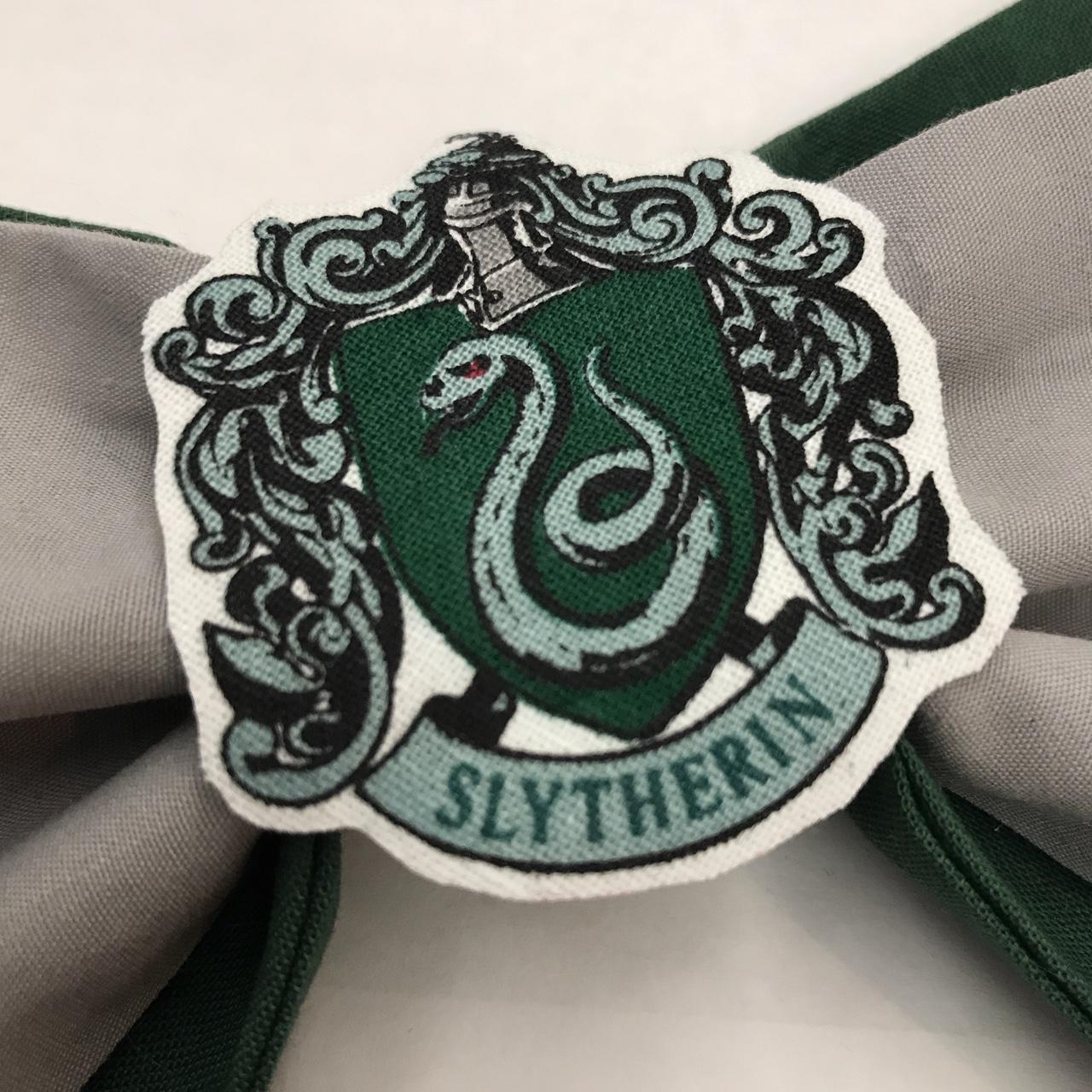 Slytherin bow 💚 6” by 5” Fastened on the back with... - Depop