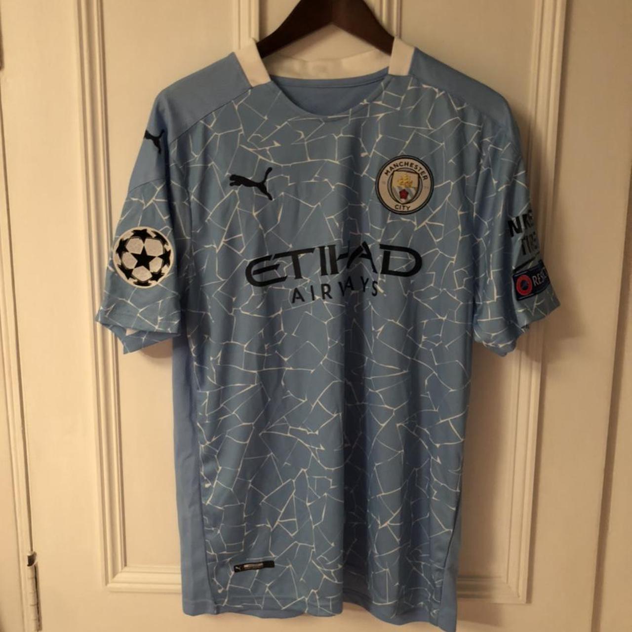 2020/21 Manchester City Home Shirt with champions... - Depop