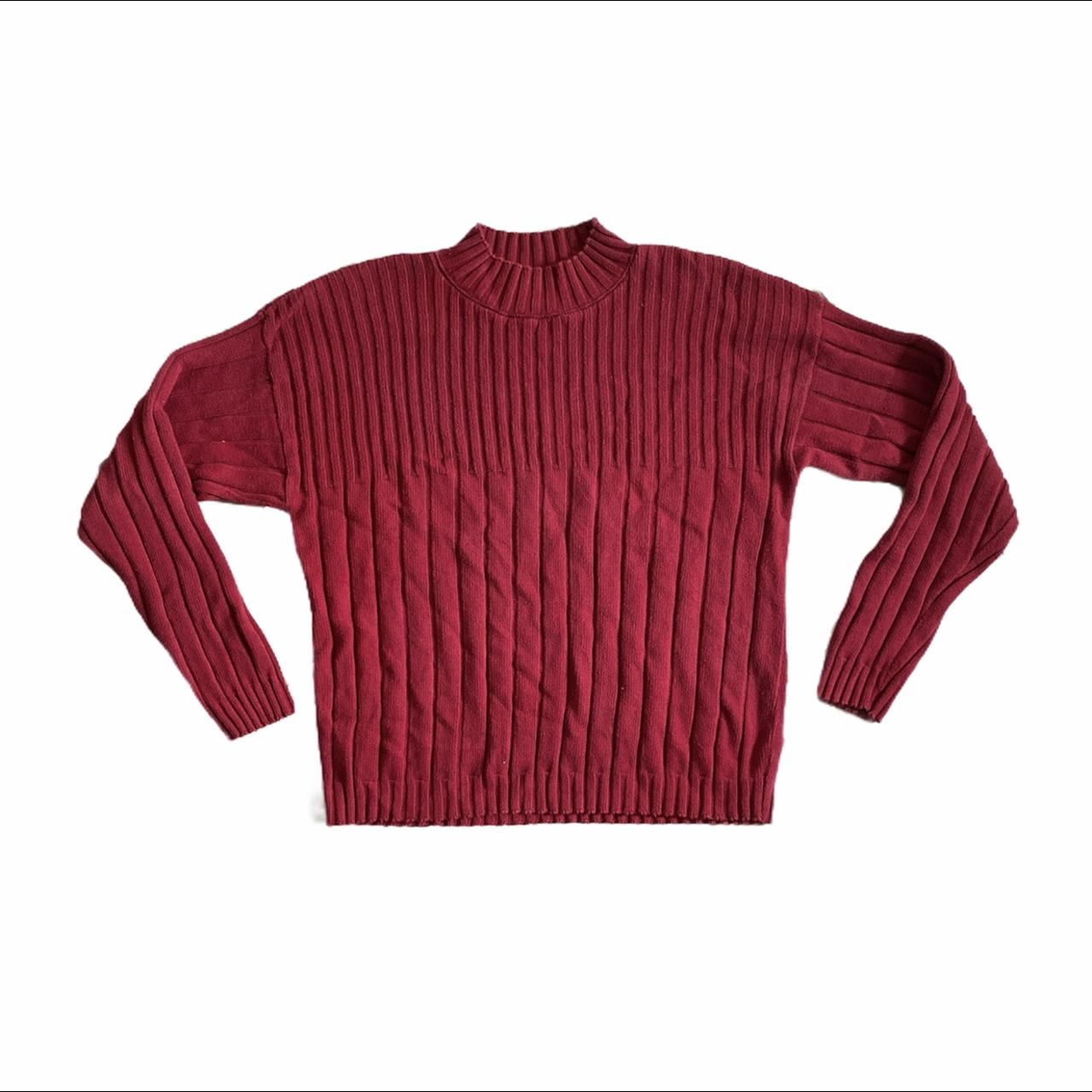 Early 2000s ribbed, red sweater will look good on... - Depop
