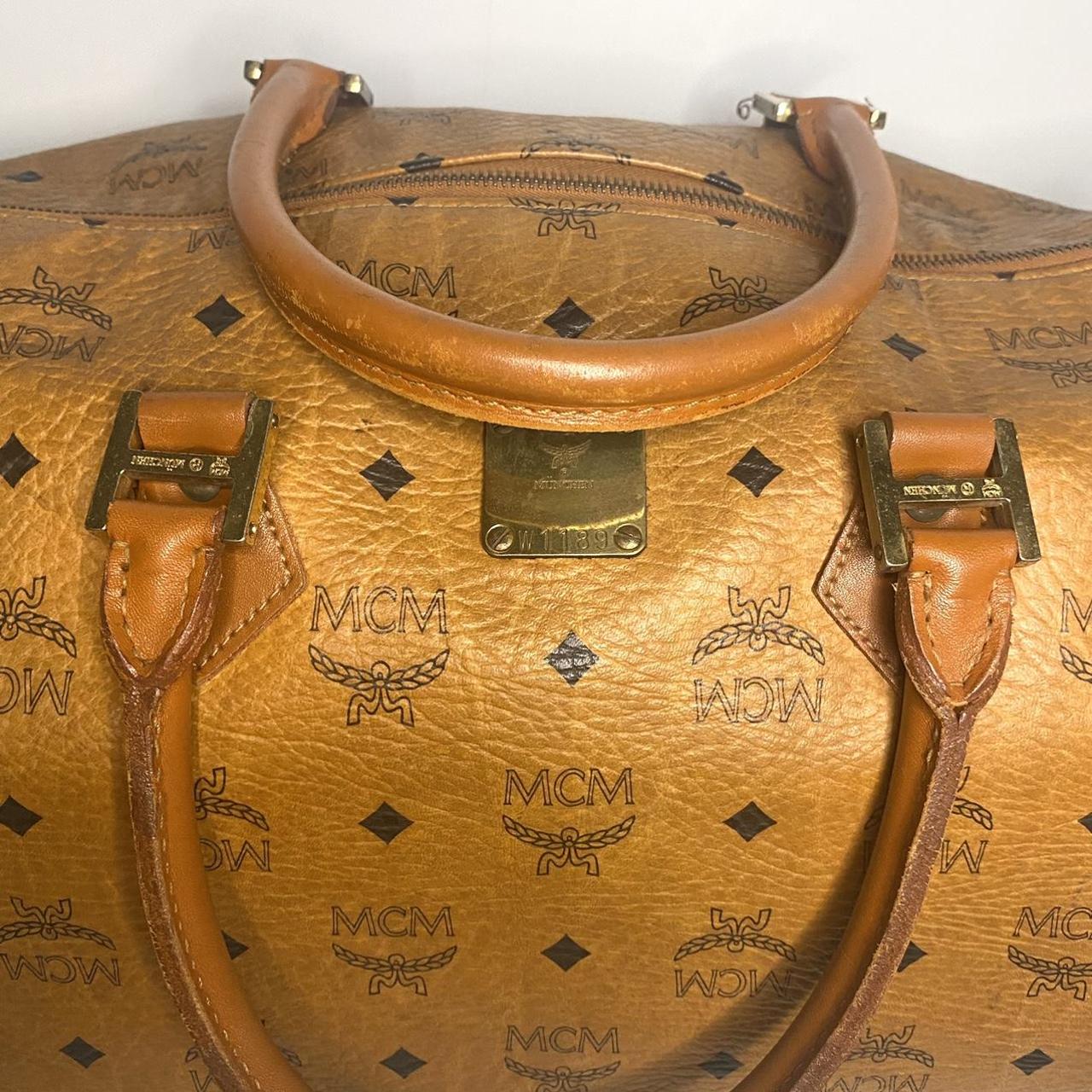 COGNAC MCM DUFFLE BAG AUTHENTIC MCM duffle bag in... Depop
