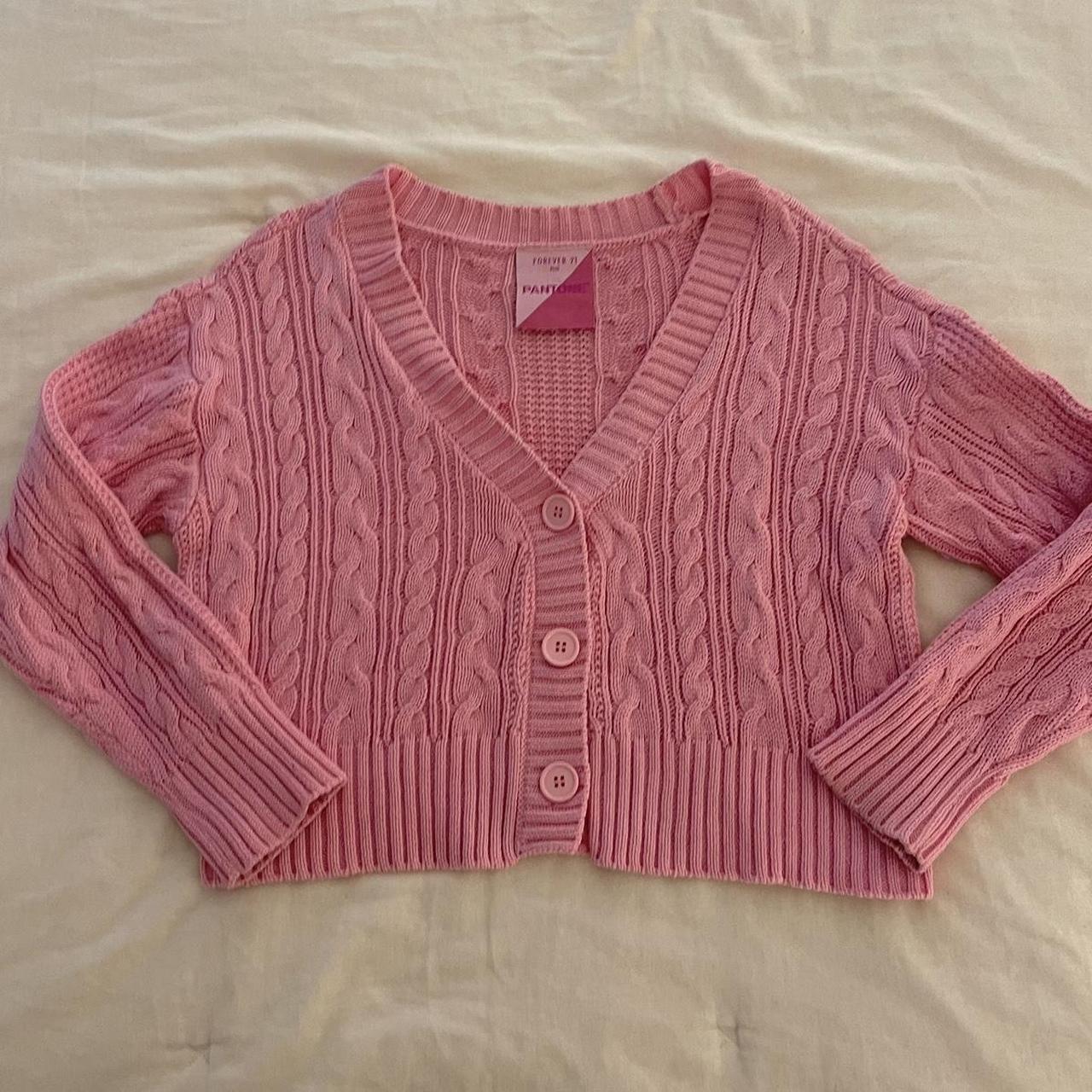 Product Image 1 - PINK CROP CARDIGAN 

•forever 21