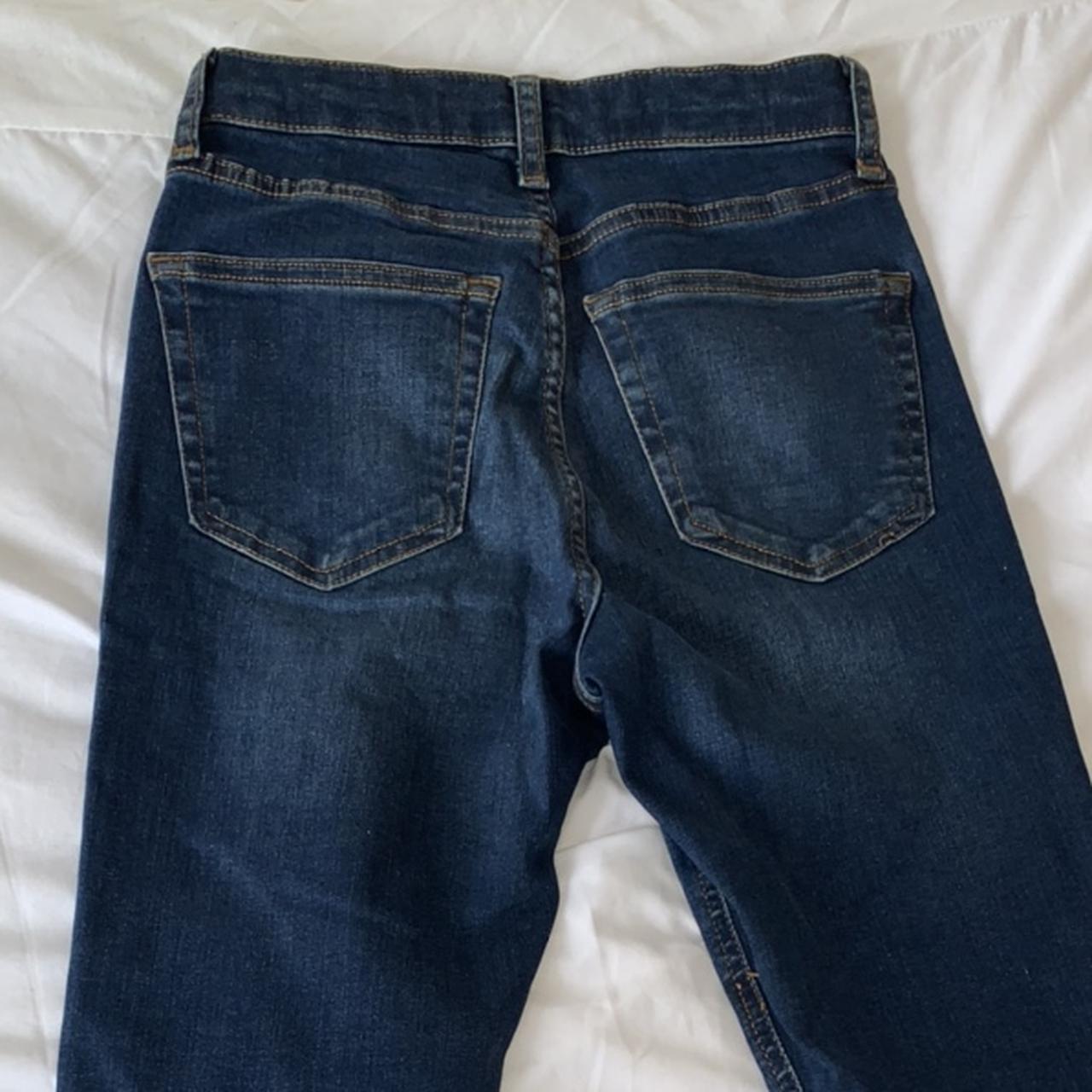 High waisted blue skinny jeans, excellent condition... - Depop