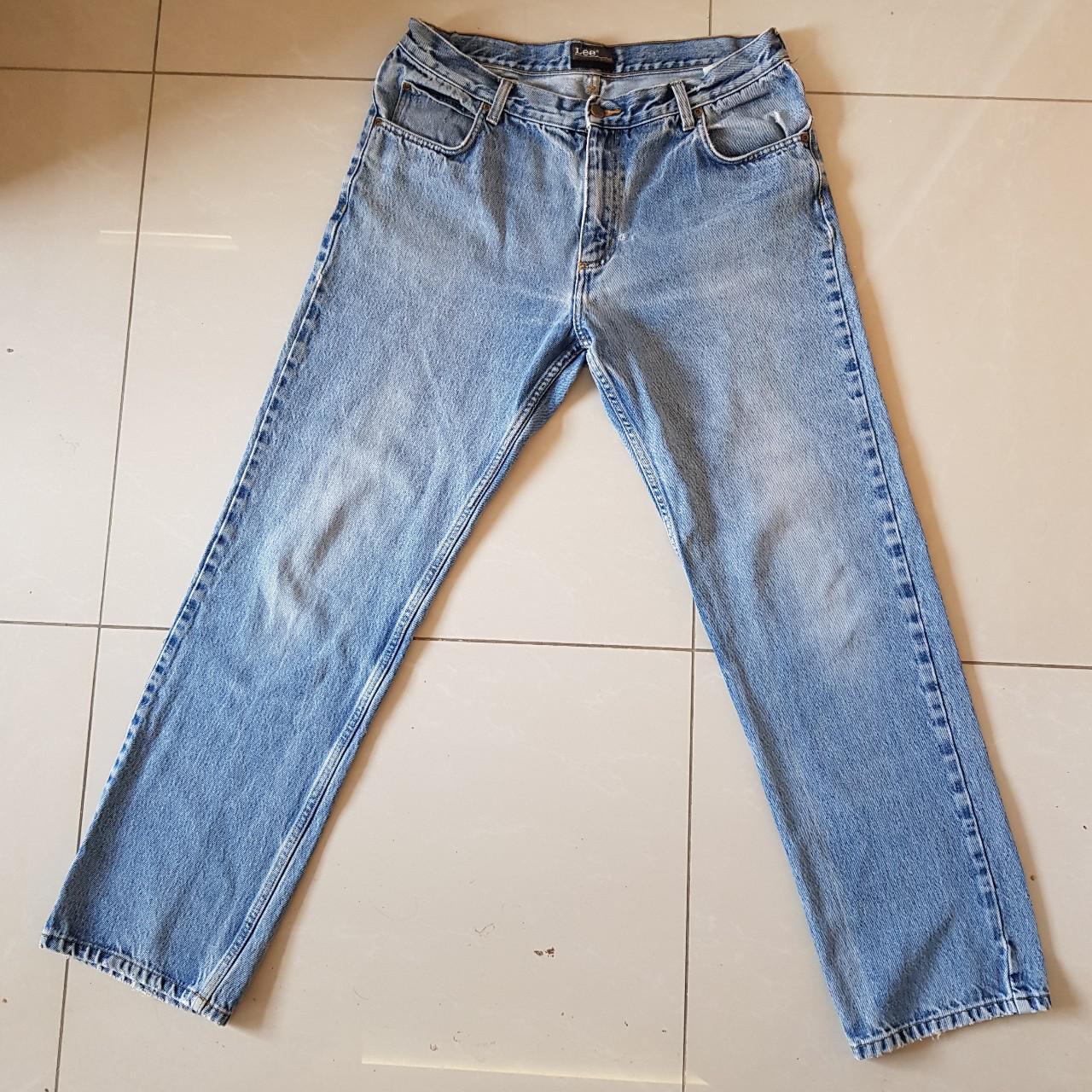 Blue Lee Jeans, in size 36W 32L, fits true to 32W... - Depop