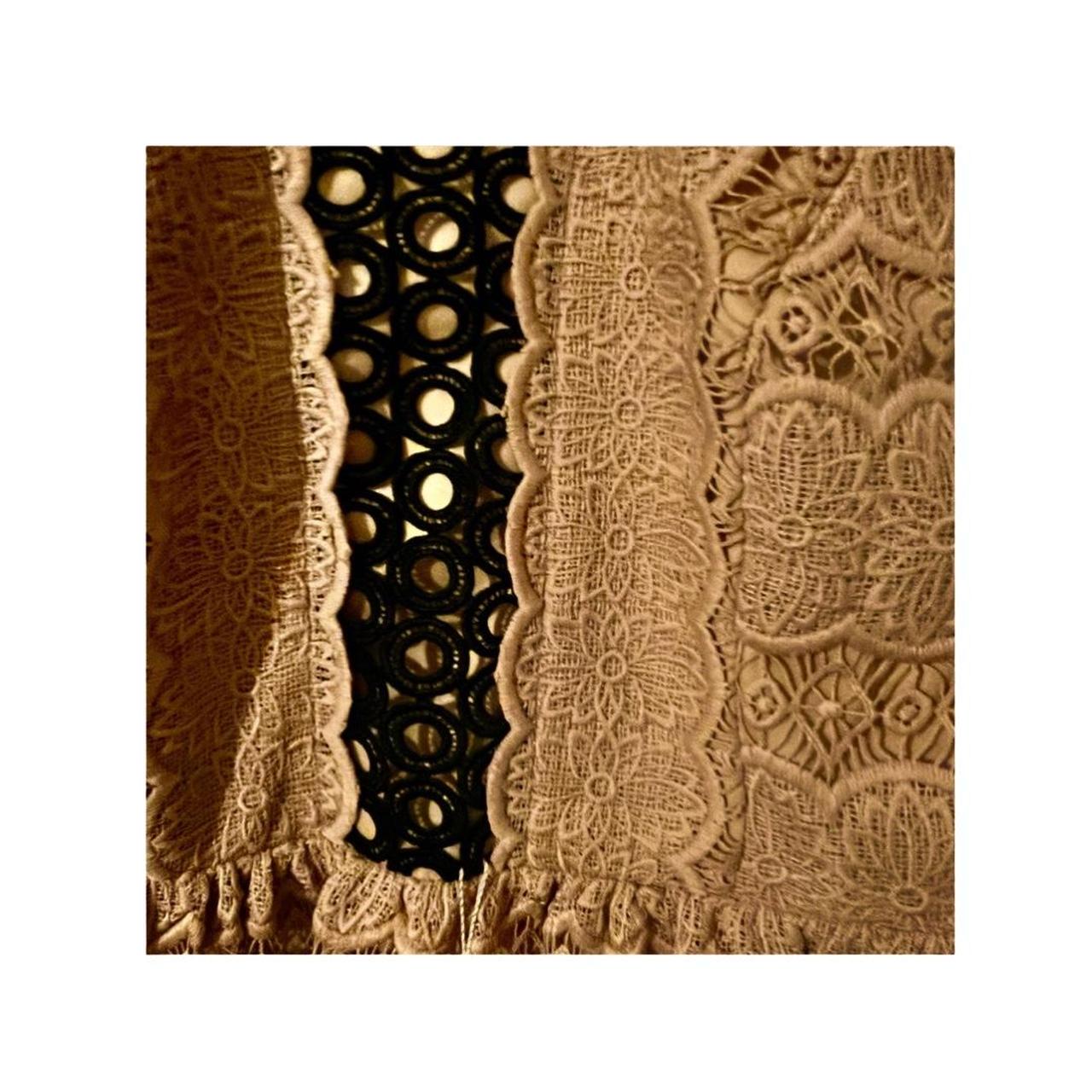 Size 12 River Island dusty pink dress. Crochet... Depop