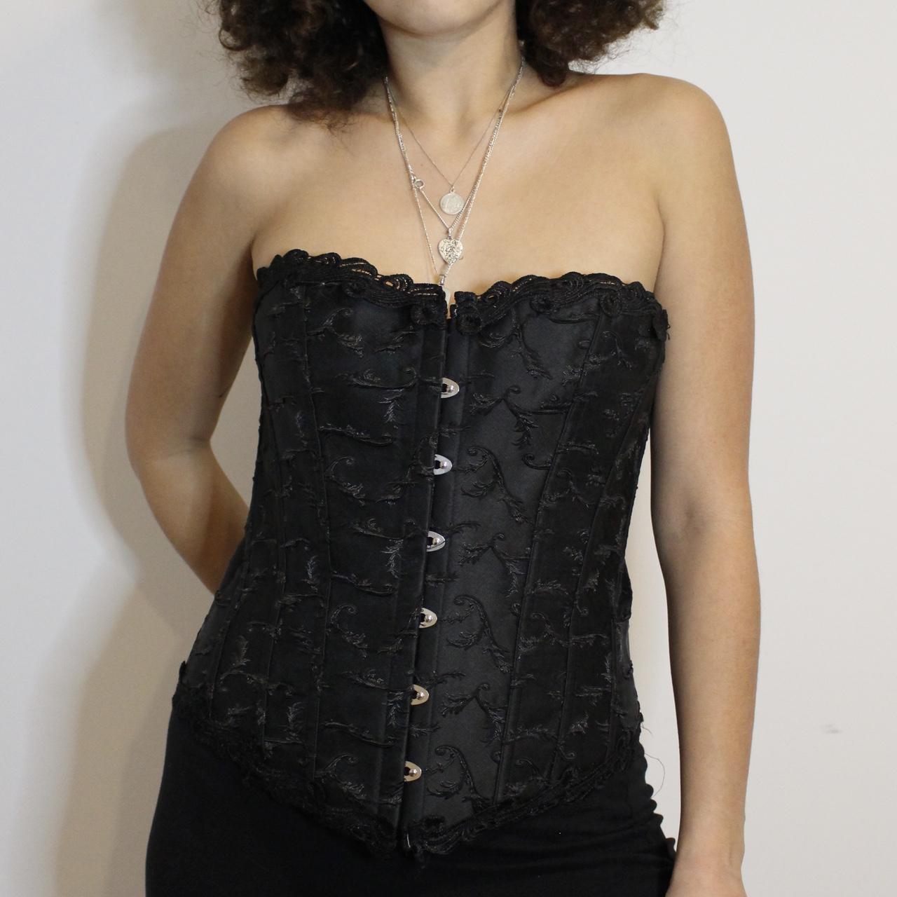 Vaacodor corset, black with incredible detail - Depop