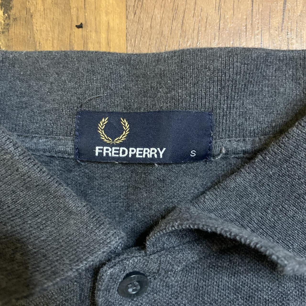 Fred Perry Men's Grey And Blue Polo-shirts | Depop