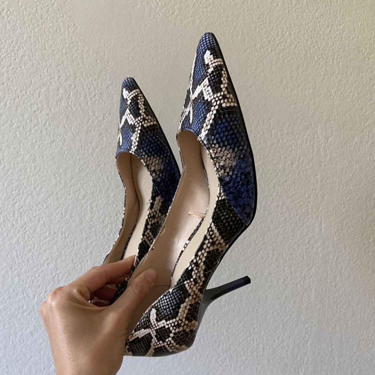 Product Image 1 - Zara kitten heels! Blue snakeskin