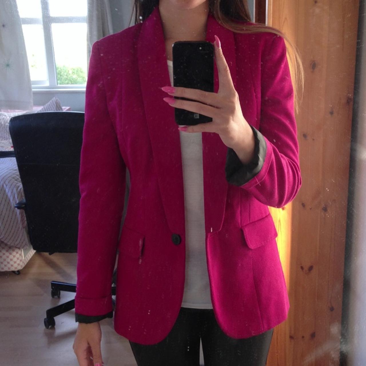 fuschia pink blazer