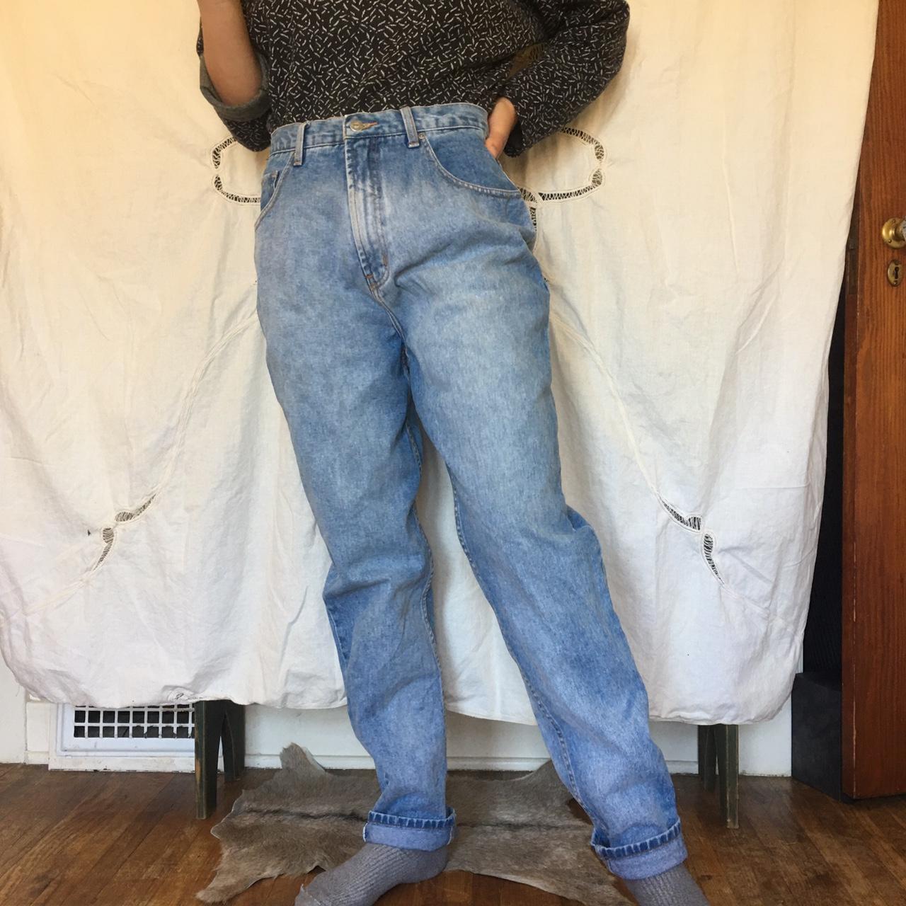 Vintage 1990s Corniche Denim men’s jeans. Light blue... - Depop