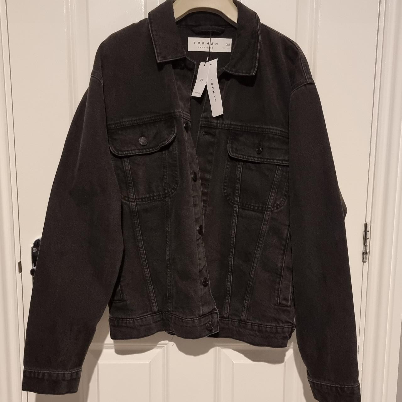 Topman black hot sale denim jacket