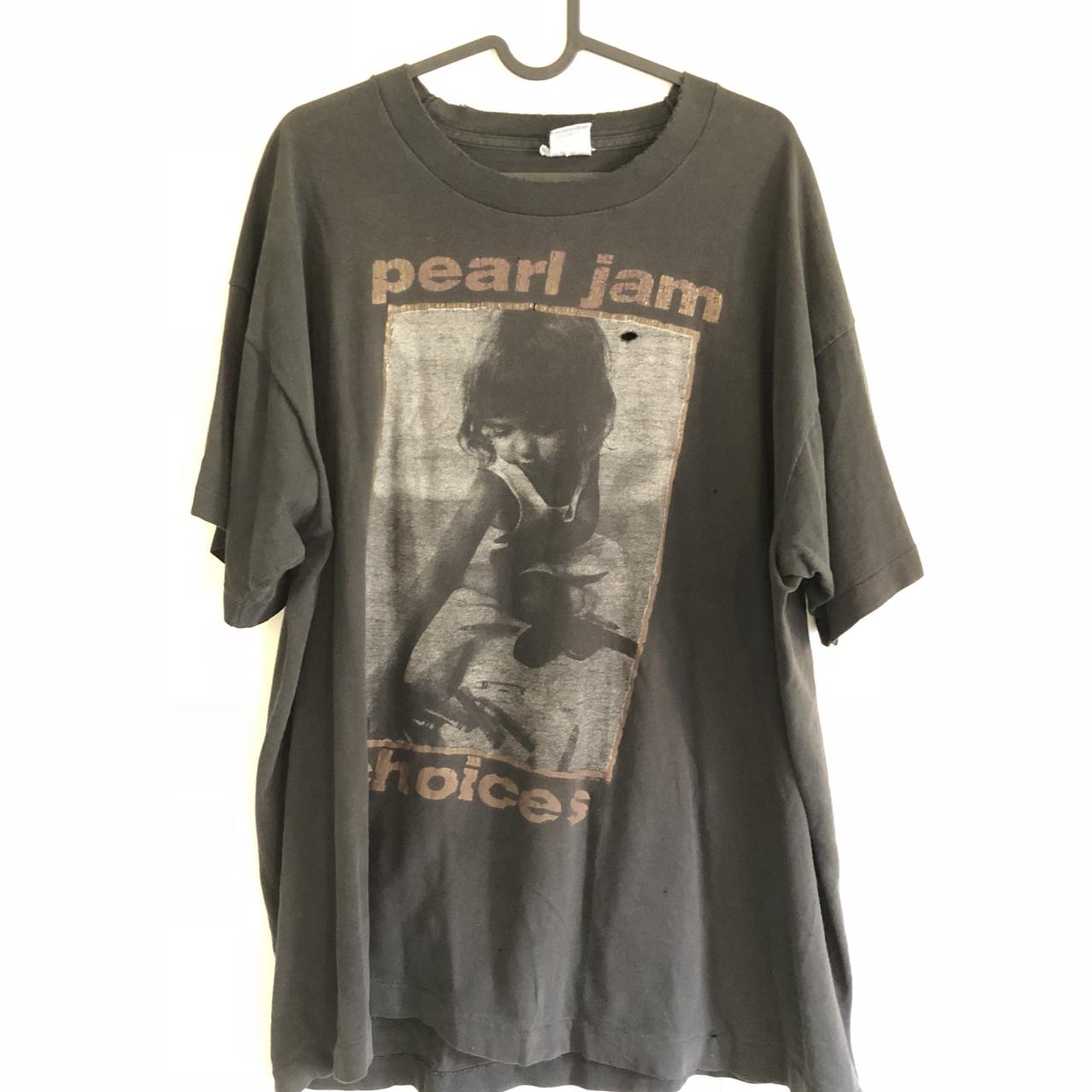 RARE VINTAGE TEE | Pearl Jam 1992 Choices *9 out of... - Depop