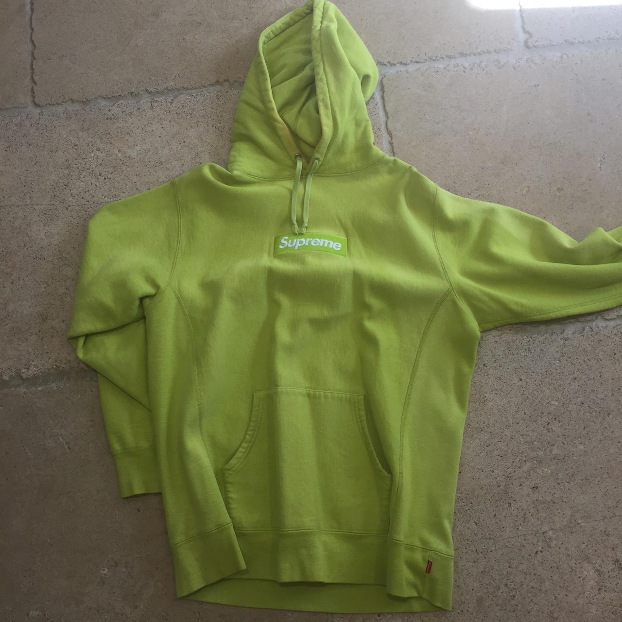 Acid wash Bleached Supreme hoodie Size Large Hoodie - Depop