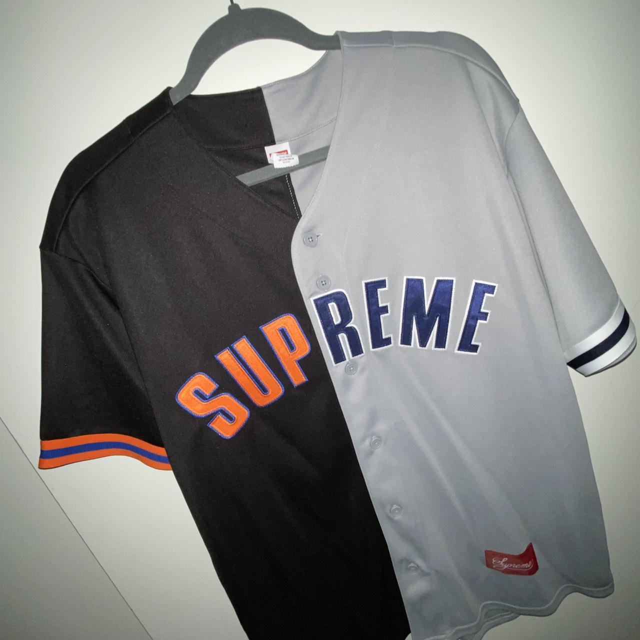 Supreme Men's Grey and Orange T-shirt | Depop