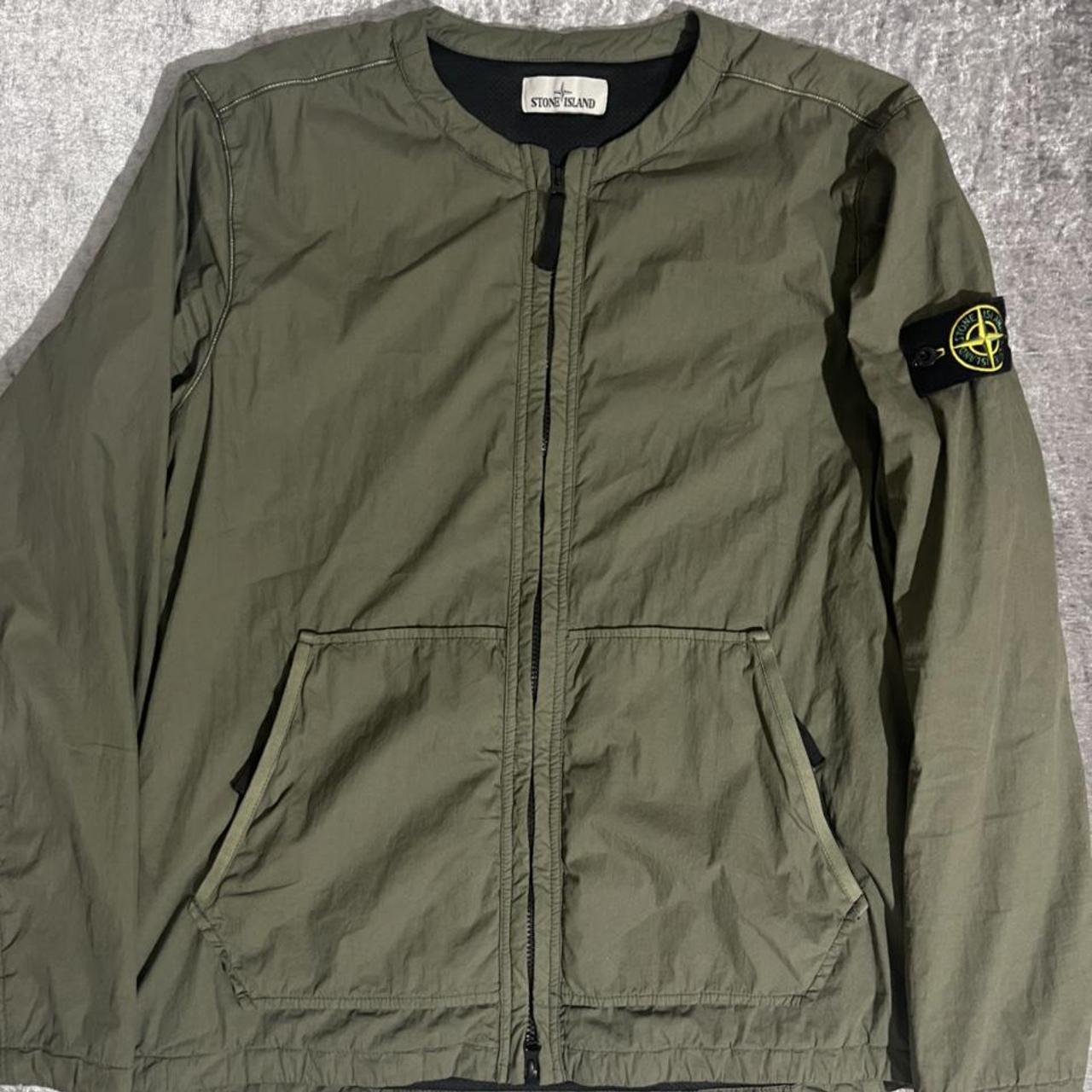 Here is a stone island garment dyed brushed cotton... - Depop