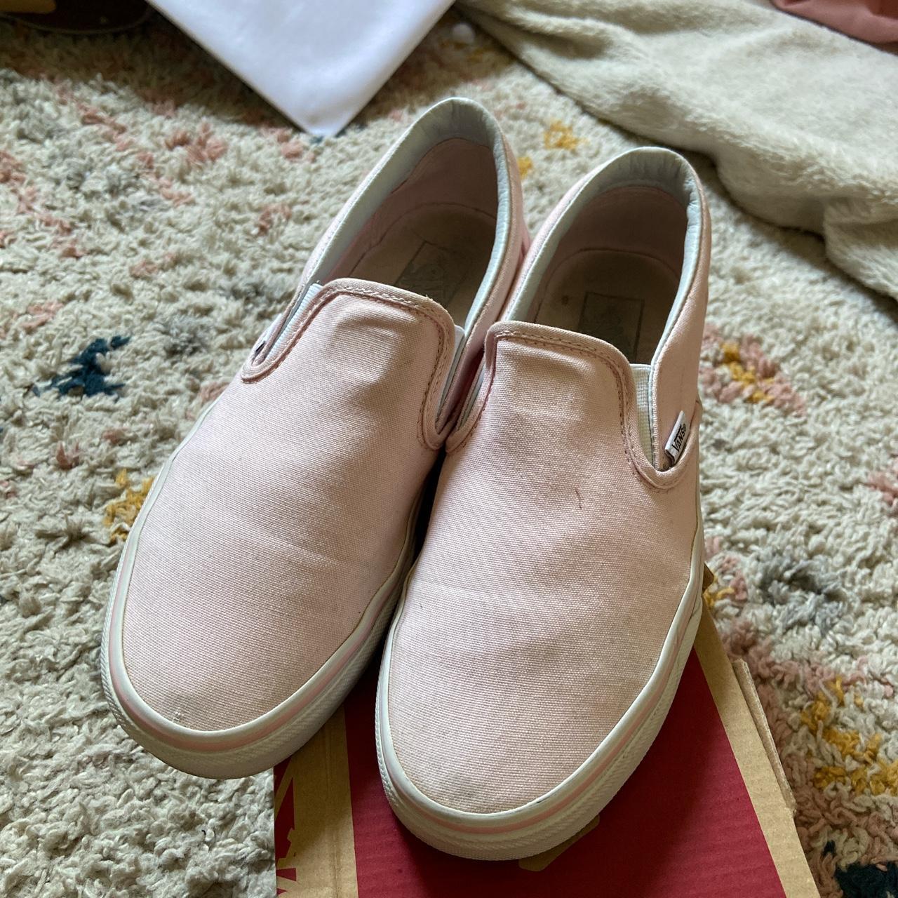 Selling Baby pink slip on vans! These are perfect if... Depop
