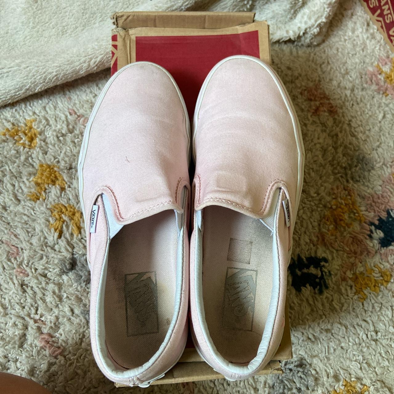 Selling Baby pink slip on vans! These are perfect if... Depop