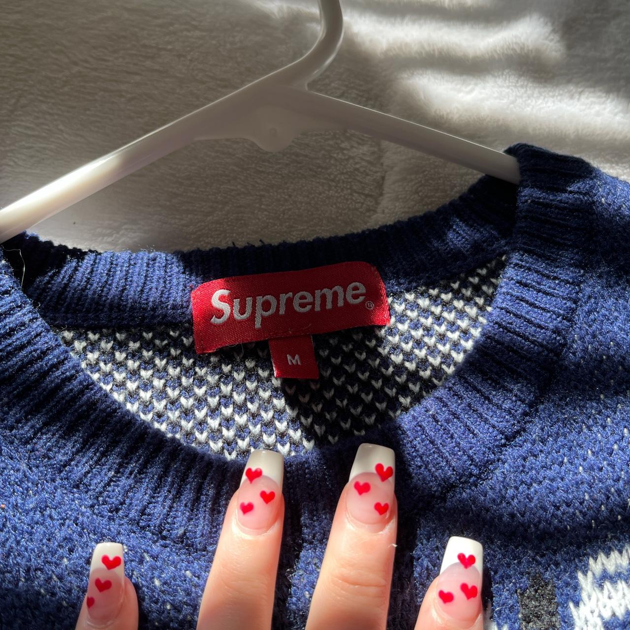 Navy Supreme Bandana Sweater , Size: M, Rarely work/ a...