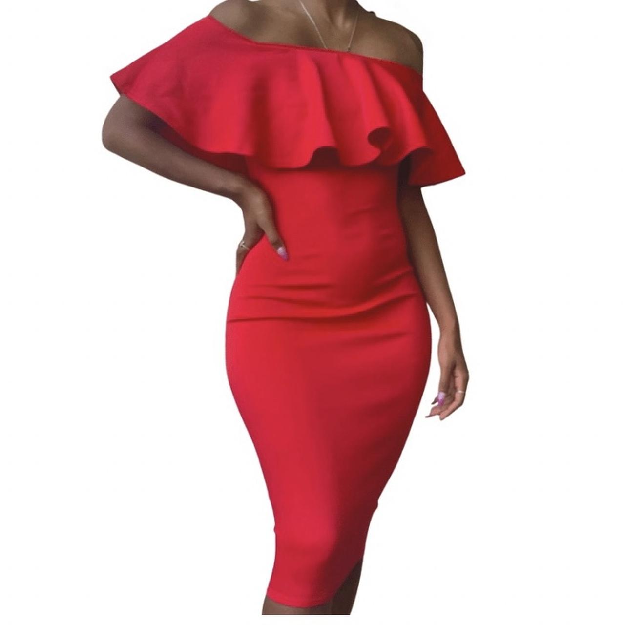 bardot layered frill dress