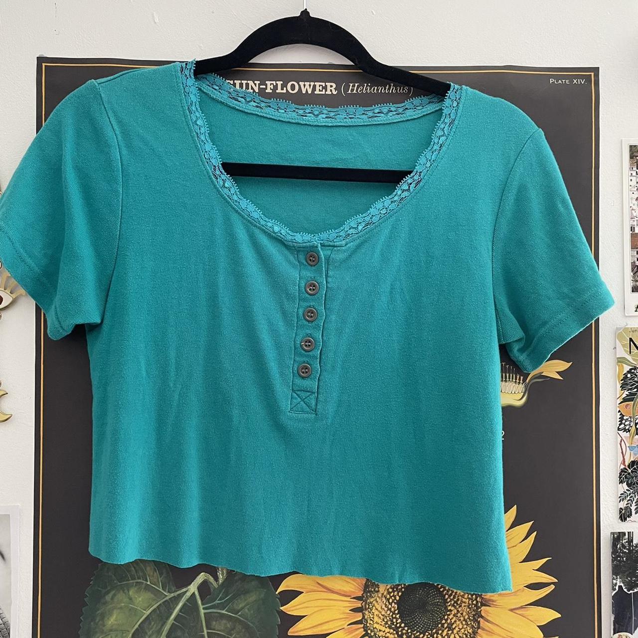 Urban Outfitters Women's Blue T-shirt | Depop