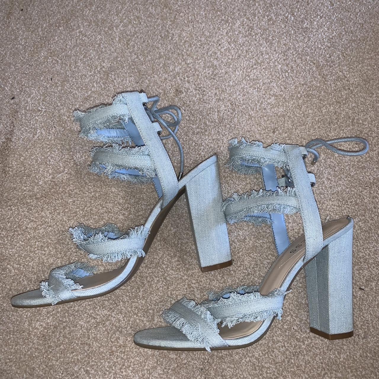 Guess store denim heels