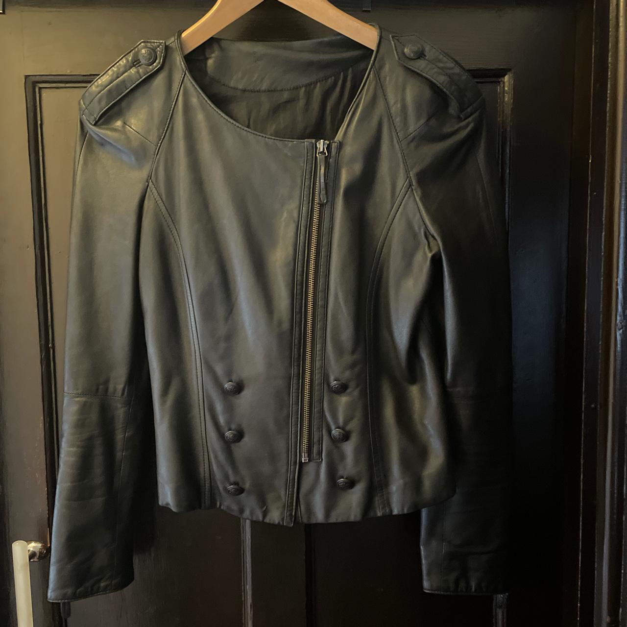 The softest Real black leather Balmain Shoulder... Depop