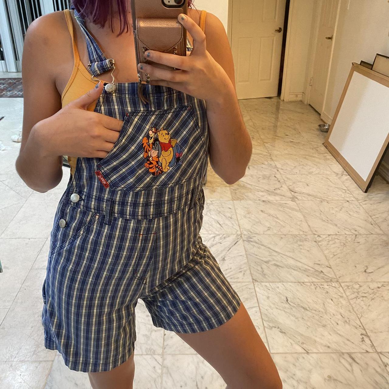 Short Overalls Outfit Flannel Overalls 90s Jean Rompers For Women