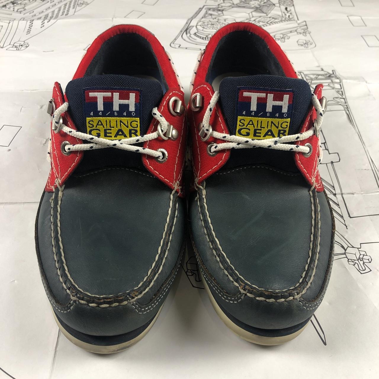 Tommy Hilfiger Men's Navy and Red Boat-shoes