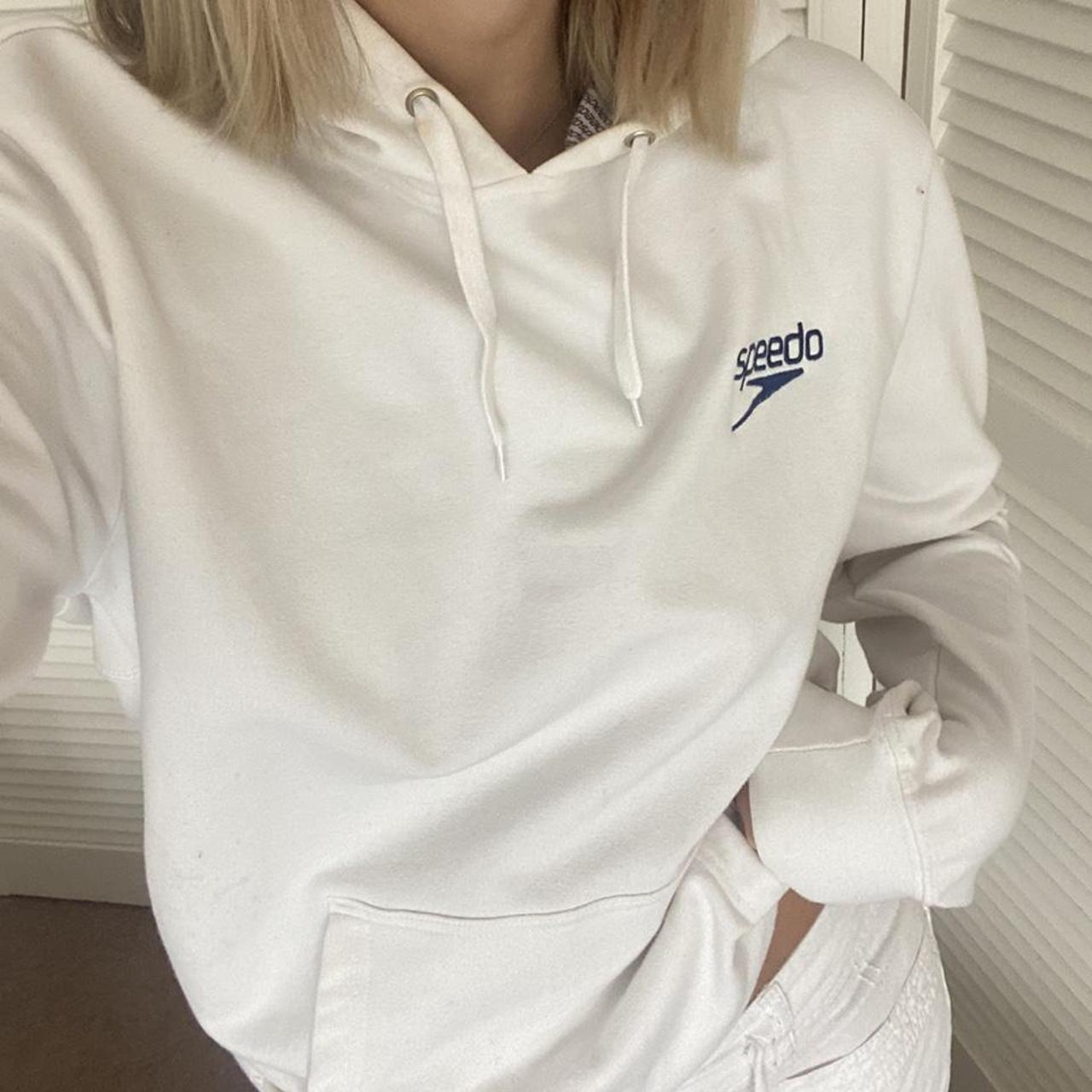 swoosh hoodie white