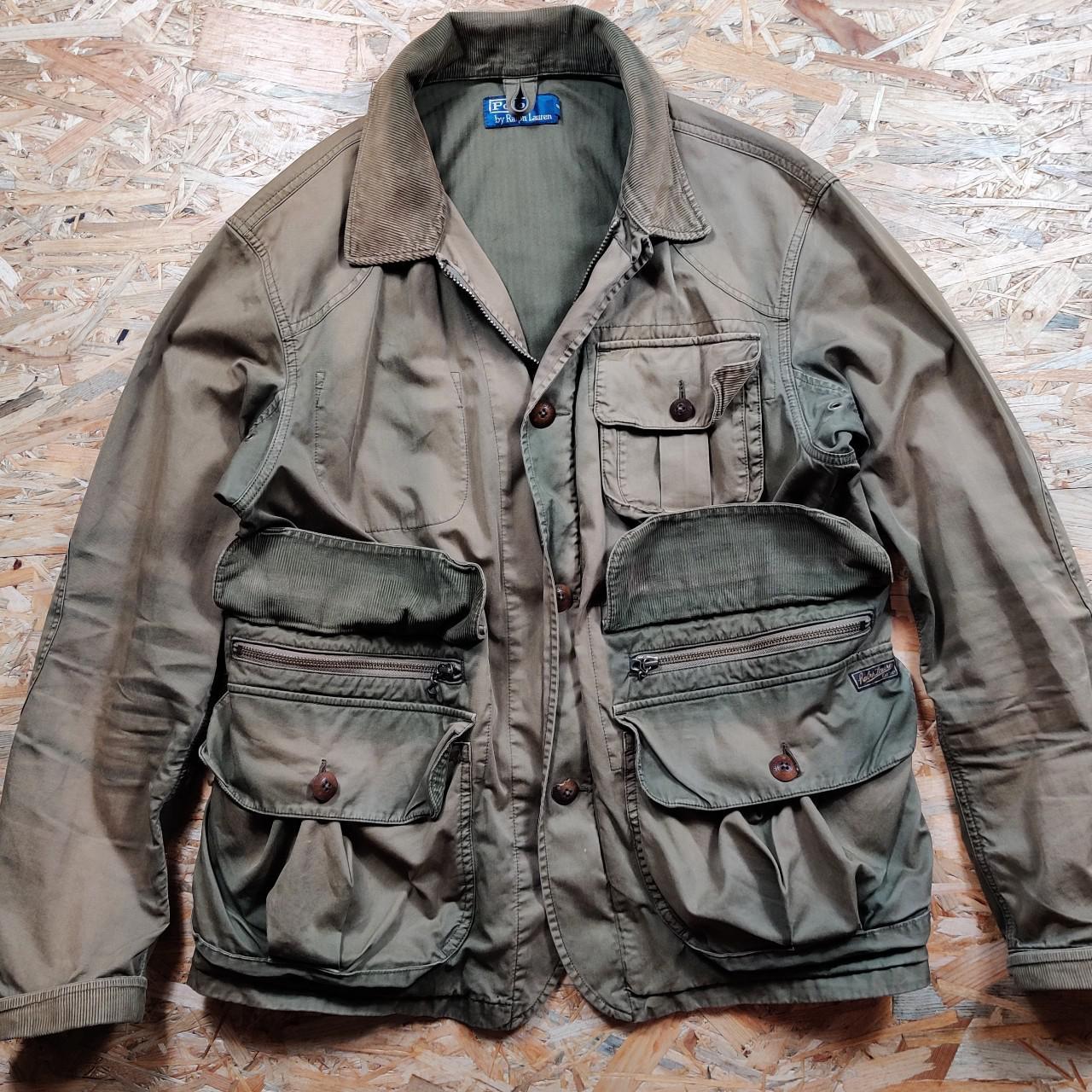 POLO RALPH LAUREN VINTAGE MILITARY JACKET M65 KHAKI... - Depop