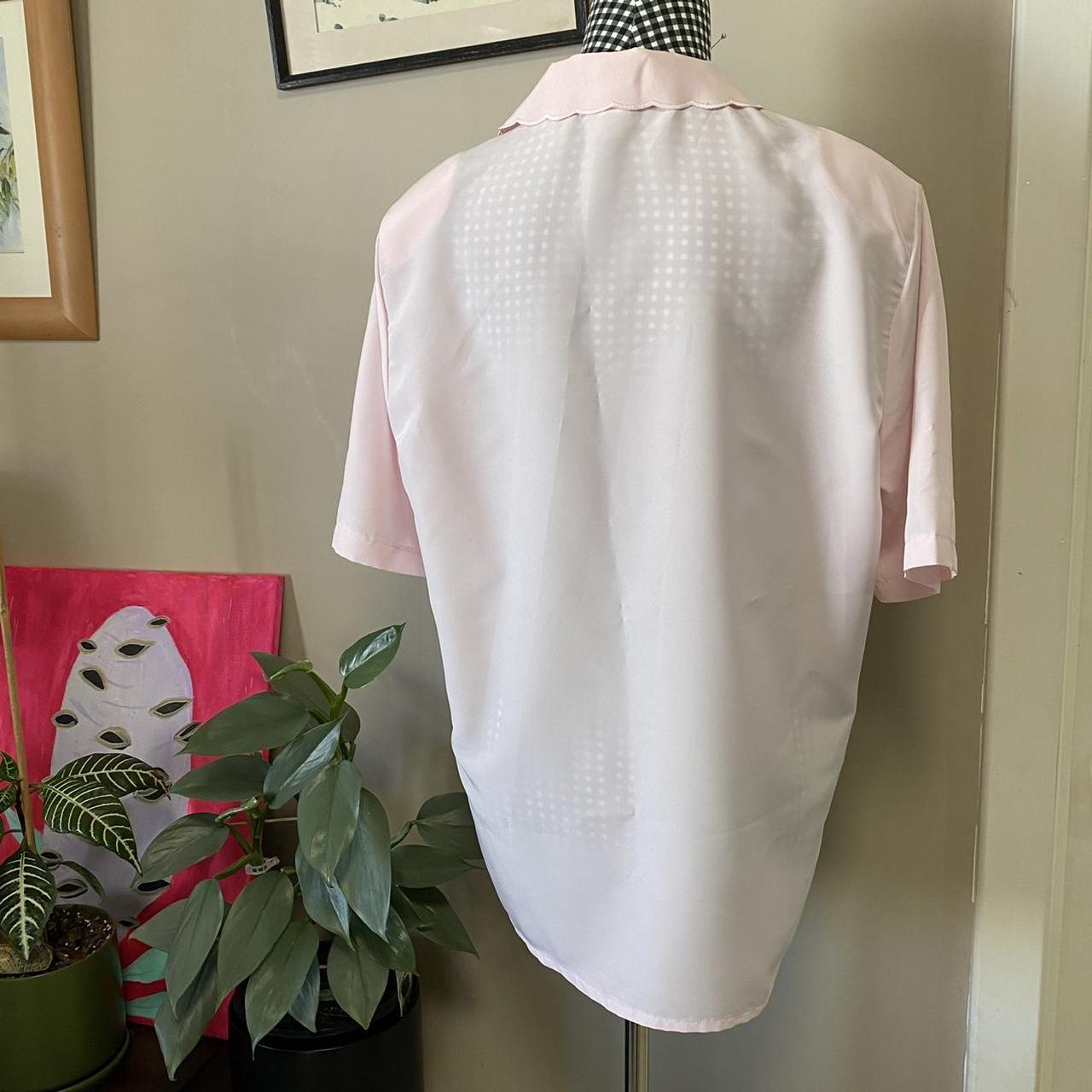 Pastel pink vintage blouse with embellished stars... - Depop