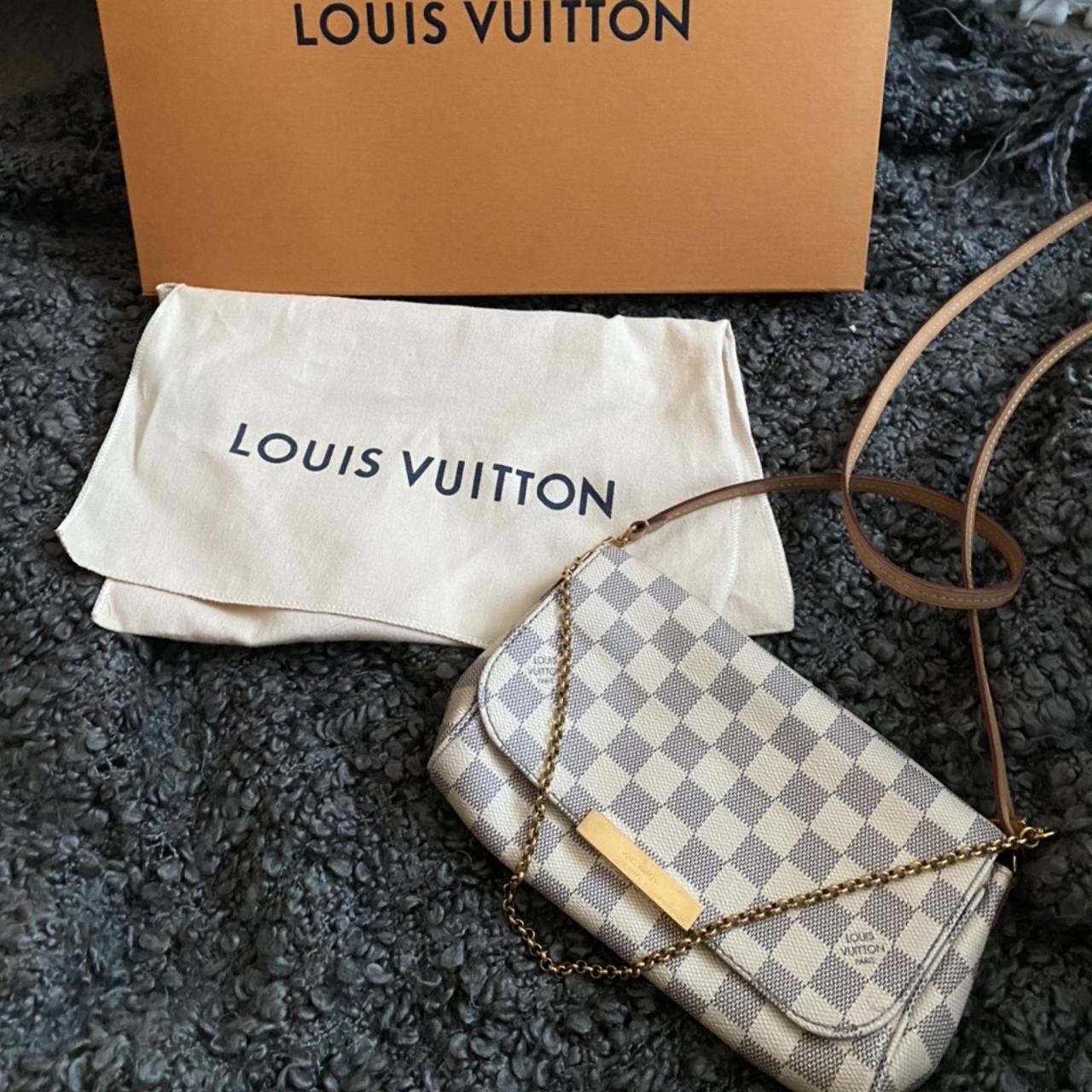Louis Vuitton Damier Azur Favorite MM 100% - Depop