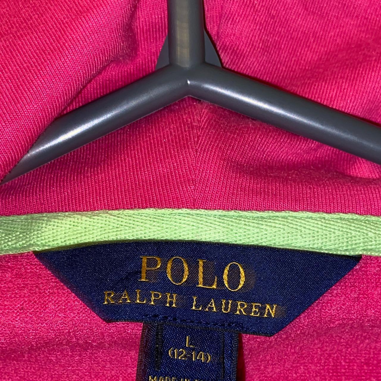 Authentic Ralph Lauren pink tracksuit top /... - Depop