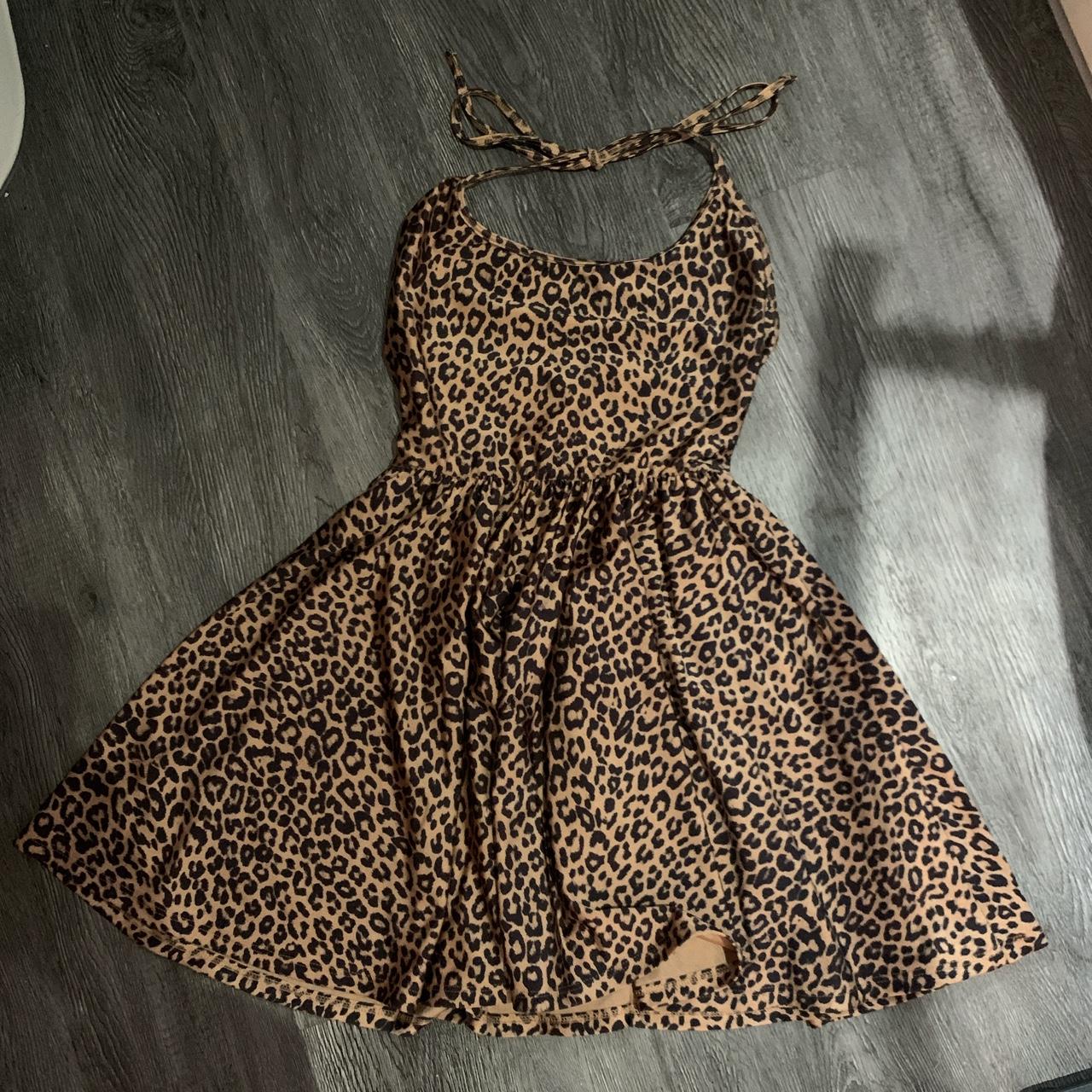 American apparel leopard print halter neck